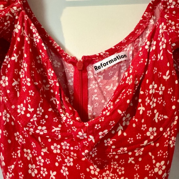 Reformation Red Floral Kopa Mini Dress - Picture 10 of 10